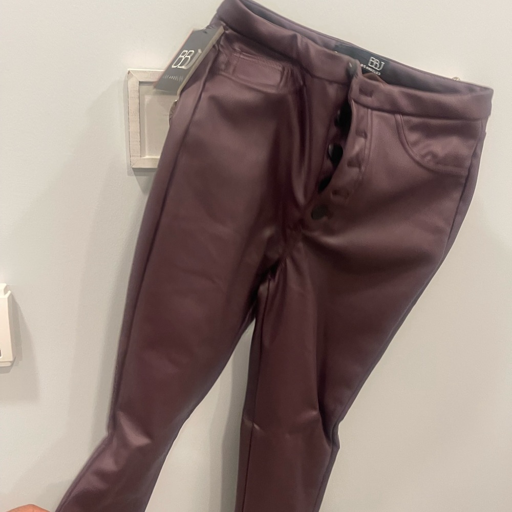 Brand new brown leather pants